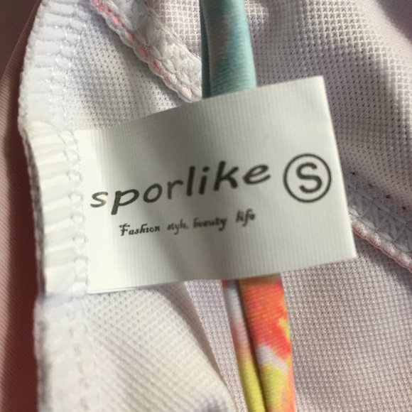 SPORLIKE One Piece V-Neck Ruffle Bathing Suit πΊ NEW WITH TAG! - Picture 10 of 13